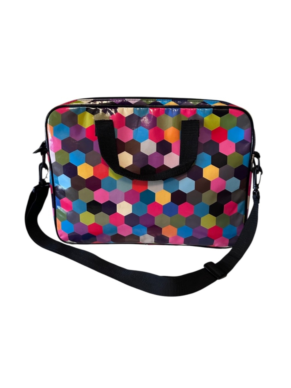 NWOT Paperchase Laptop Crossbody Polkadot Oilcloth Carry Case Bag